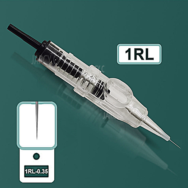 50 قطعة سهلة انقر العالمي 0.18/0.2/0.25/0.3/0.35/0.4 مللي متر 1RL تجميل دائم خرطوشة إبر 600D-G ل آلة لوشم الحاجب