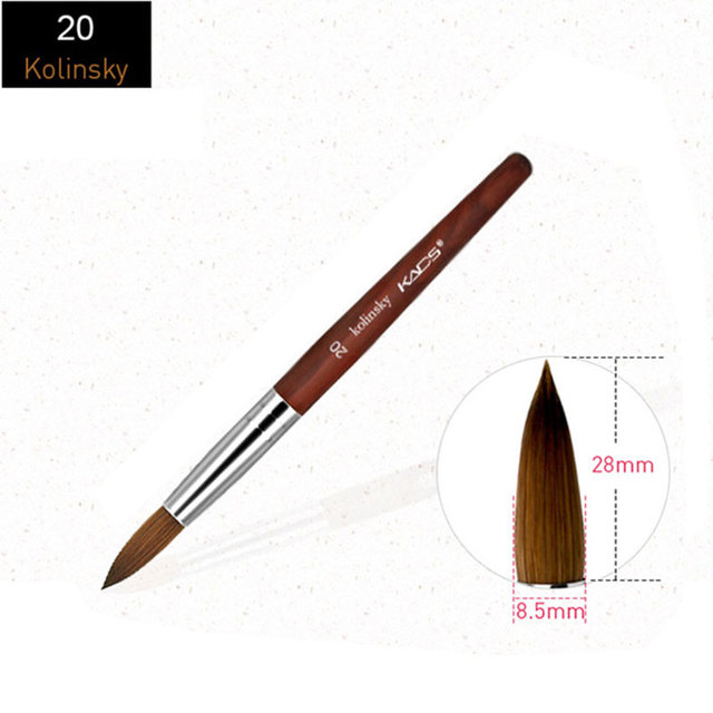 Acrylic Nail Brush Kolinsky Sable UV Nail Gel Crystal Nail Brush Painting Drawing Carving Dotting Pen DIY Nail Design Brushes