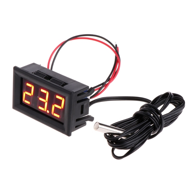 Car Voltage & Water Temperature Meter Voltmeter Thermometer 12V/24V LED Display N12 20 Dropshipping