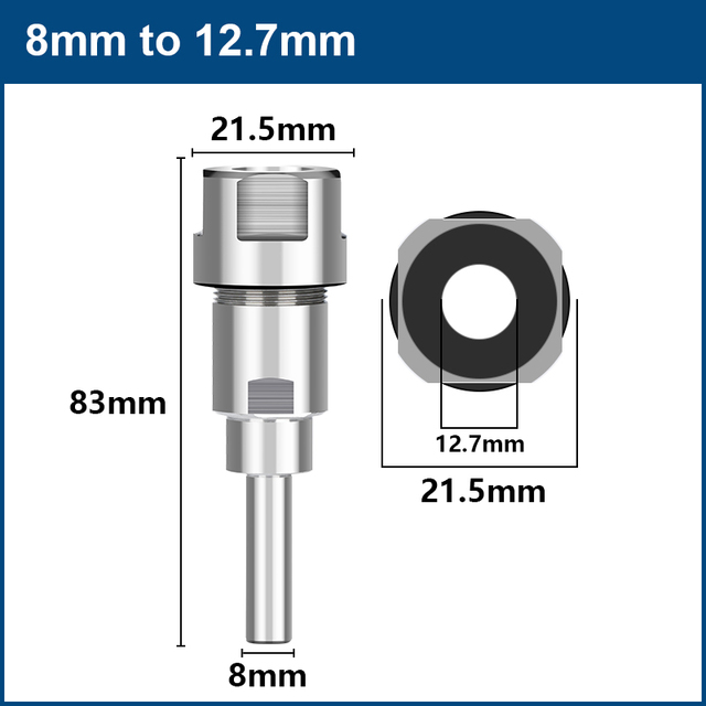 XCAN Router Bit Extension Rod 6/6.35/8/12/12.7mm Shank Wood Milling Cutter Tool Collet Holder Engraving Extension Machine