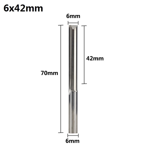 XCAN 1pc 4mm/6mm Shank 2 Flute Straight End Mill Carbide CNC Router Bit Engraving Bit Straight Slot Milling Cutter