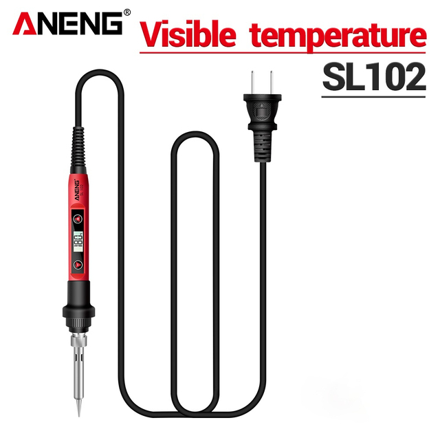 ANENG SL102 Electric Soldering Iron US/EU Plug Adjustable Temperature 220V Digital Display Portable Electric Soldering Tool