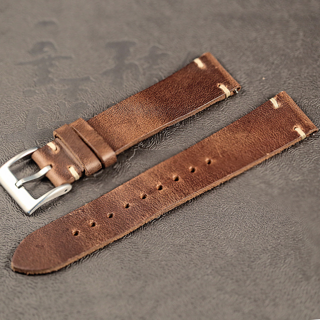 Horween US Chromexcel Genuine Leather Watch Strap Soft Wrap Handmade Leather Straps 18mm 20mm 22mm