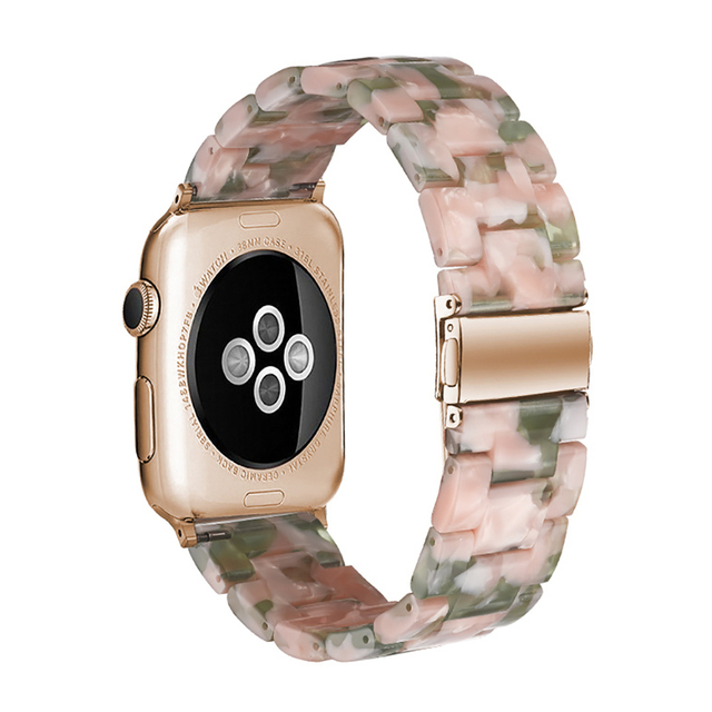 resin watches for apple watch 7 6 5 band 44mm iwatch 42mm series 4 3 2 wrist strap accessories loop 40mm replacement bracelet