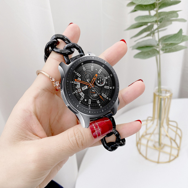 Women Watchband 22mm Strap for Sansong Galaxy Watch 3 45mm Series Resin Strap for Sansong Galaxy Watch 46mm Transparent Bracelet