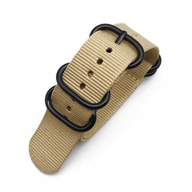 NATO Nylon Strap 20 22 24mm Bracelet Solid Military NATO Fabric Nylon Watch Strap Woven Zulu Straps Bands Belt Buckle Black