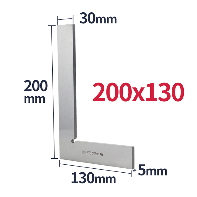 90 Degree Flat Edge Square Carpenter Square White Try Square Angle Square L-shaped Carpenter Ruler Marking Carpenter Scale