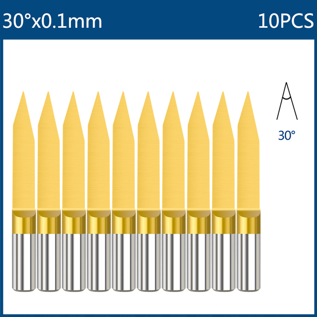 XCAN 1/8'' Shank Milling Cutter CNC Engraving Bit Kit CNC Router Bits Carbide End Mill Woodworking Mining Tools