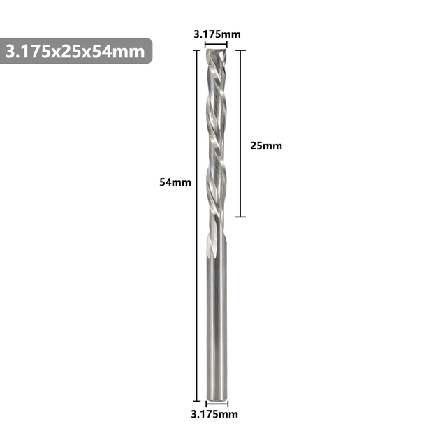 XCAN Up Down Cutter 3.175/4/5/6/8/10mm Shank CNC Router Bit for Woodworking 2 Flute Carbide End Mill Wood Mills Cutter