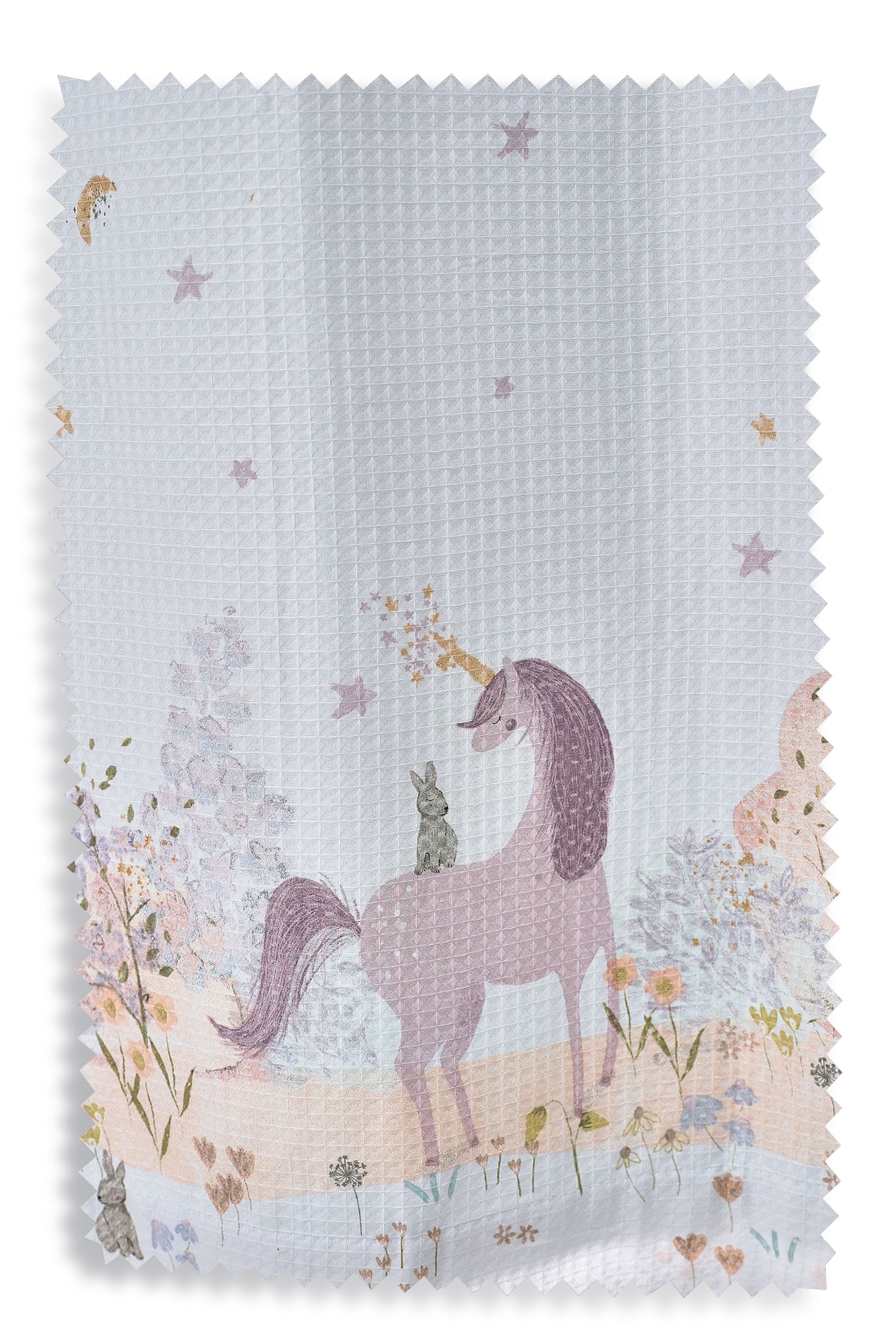 Unicorn Waffle Eyelet Blackout Curtains