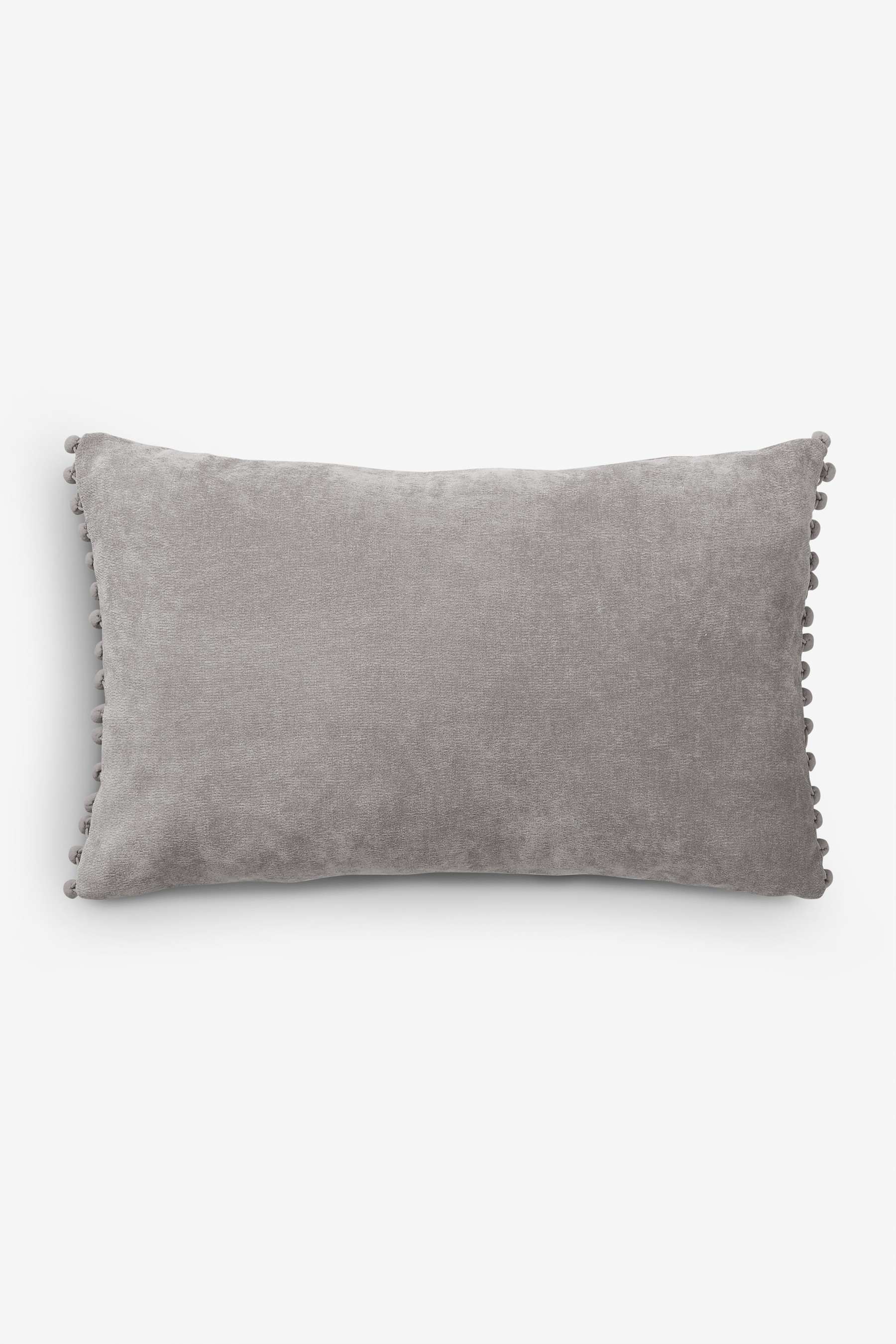 Soft Velour Pom Edge Cushion