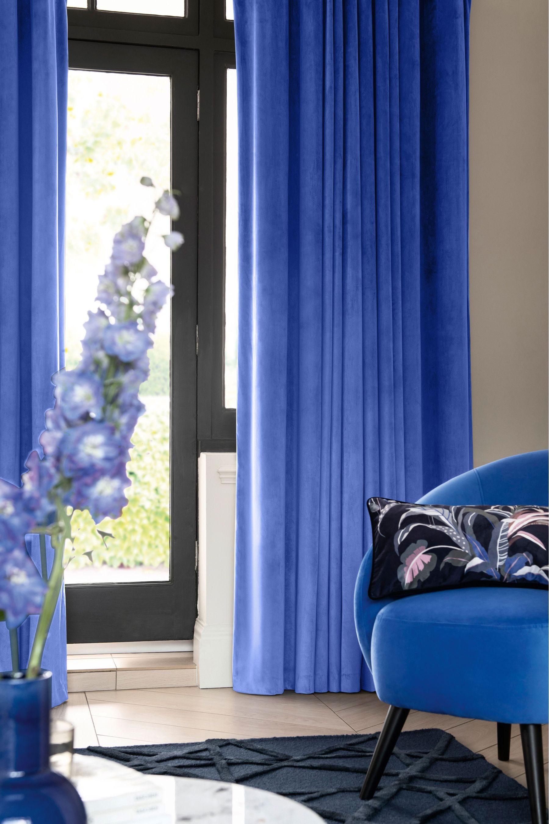 Matte Velvet Curtains Eyelet Lined