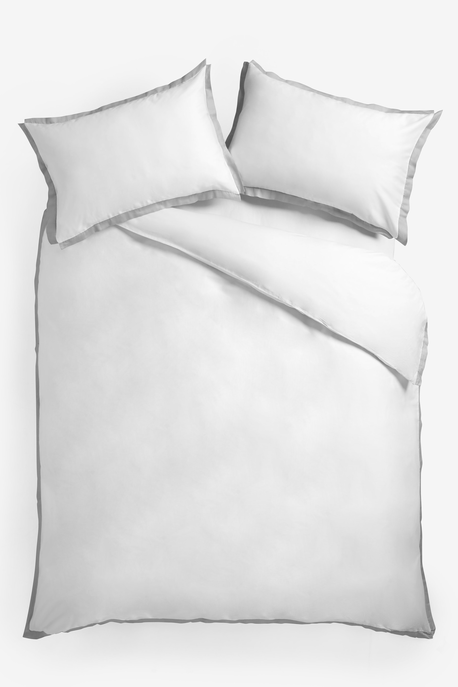 Collection Luxe 300 Thread Count 100% Cotton Sateen Duvet Cover And Pillowcase Set Border