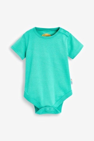 Frugi Blue Organic Cotton Rainbow Short Sleeve Bodysuits 4 Pack