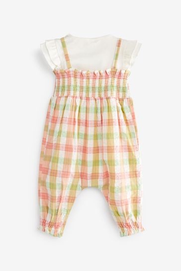 Baby Embroidered Dungaree And Bodysuit Set 2 Piece (0mths-2yrs)