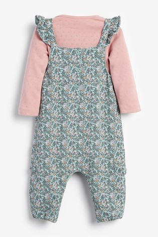 Ditsy Baby Dungarees (0mths-3yrs)