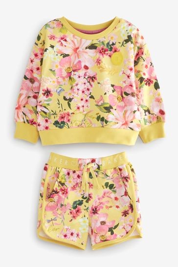 Baker by Ted Baker Floral Sweatshirt and Shorts Set