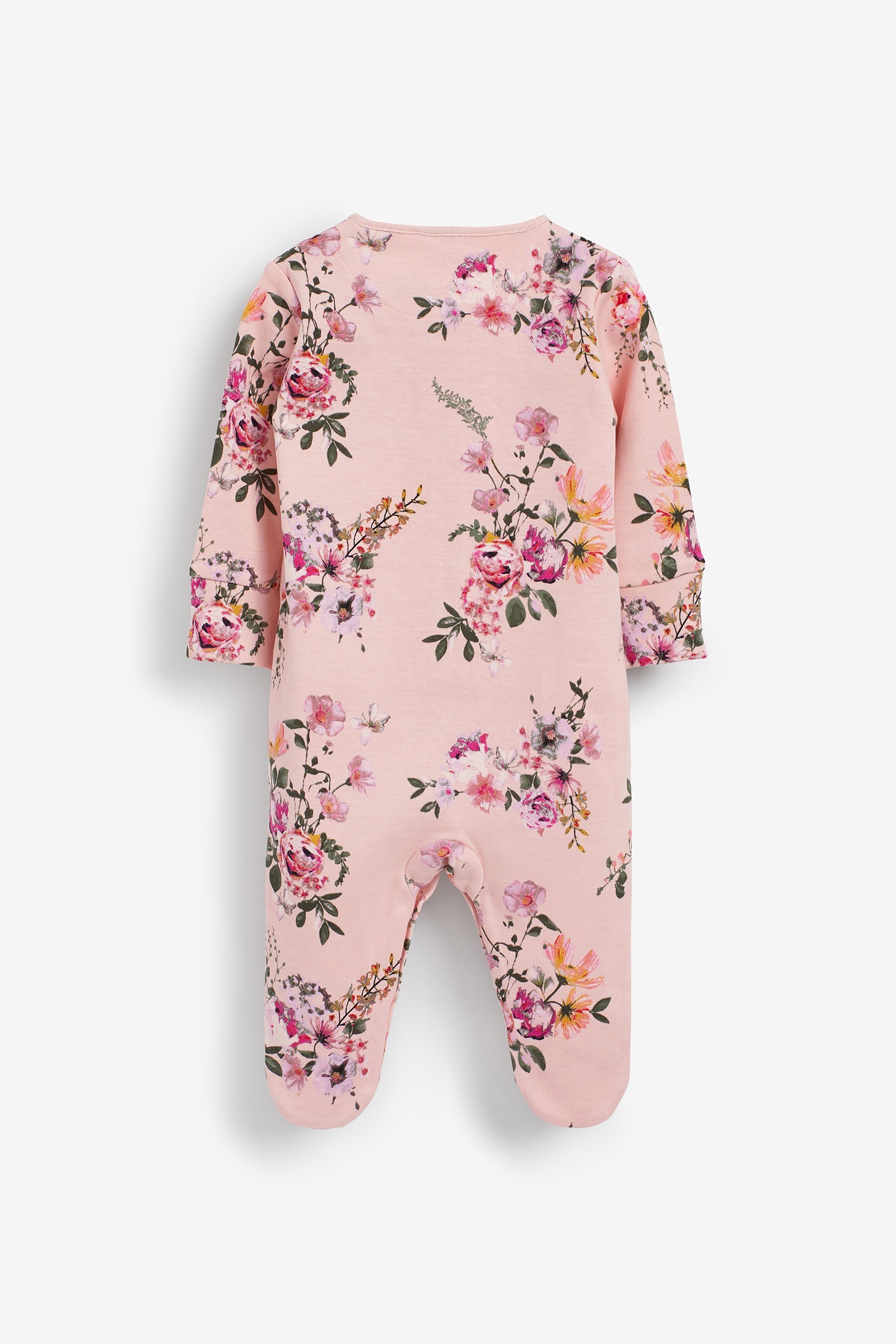 3 Pack Floral Baby Sleepsuits (0-2yrs)