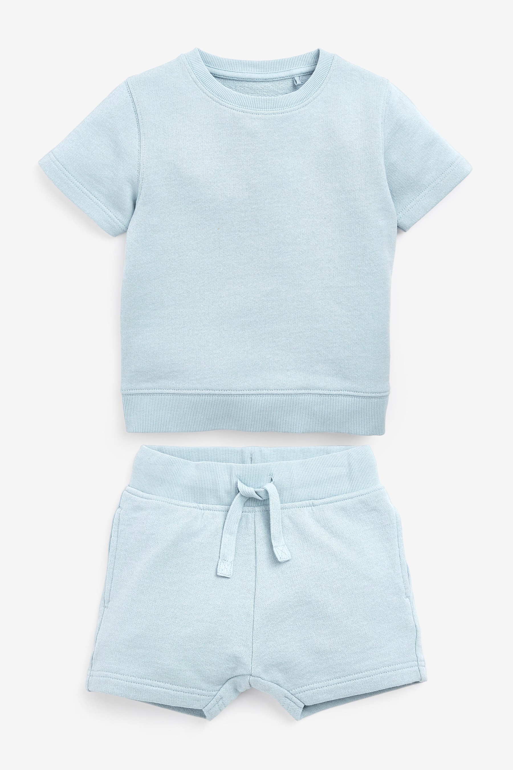 Plain Sweat T-Shirt And Shorts Set (3mths-7yrs)