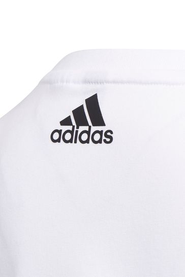 تيشيرت أبيض سبورتسوير تك من adidas الصغار الصغار