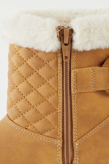 Lipsy Quilted Faux Fur Lined Boot (Older)