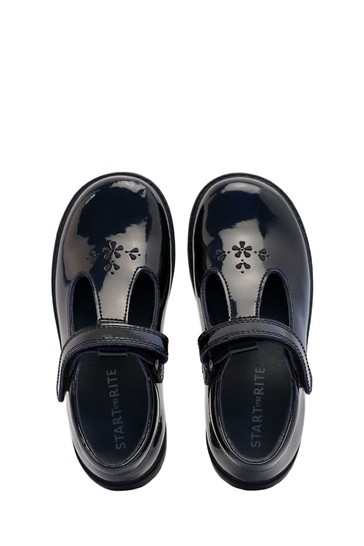 Start-Rite Liberty Black Patent Leather T-Bar Shoes