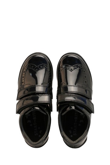 Start-Rite Flair Black Patent Leather Riptape Shoes