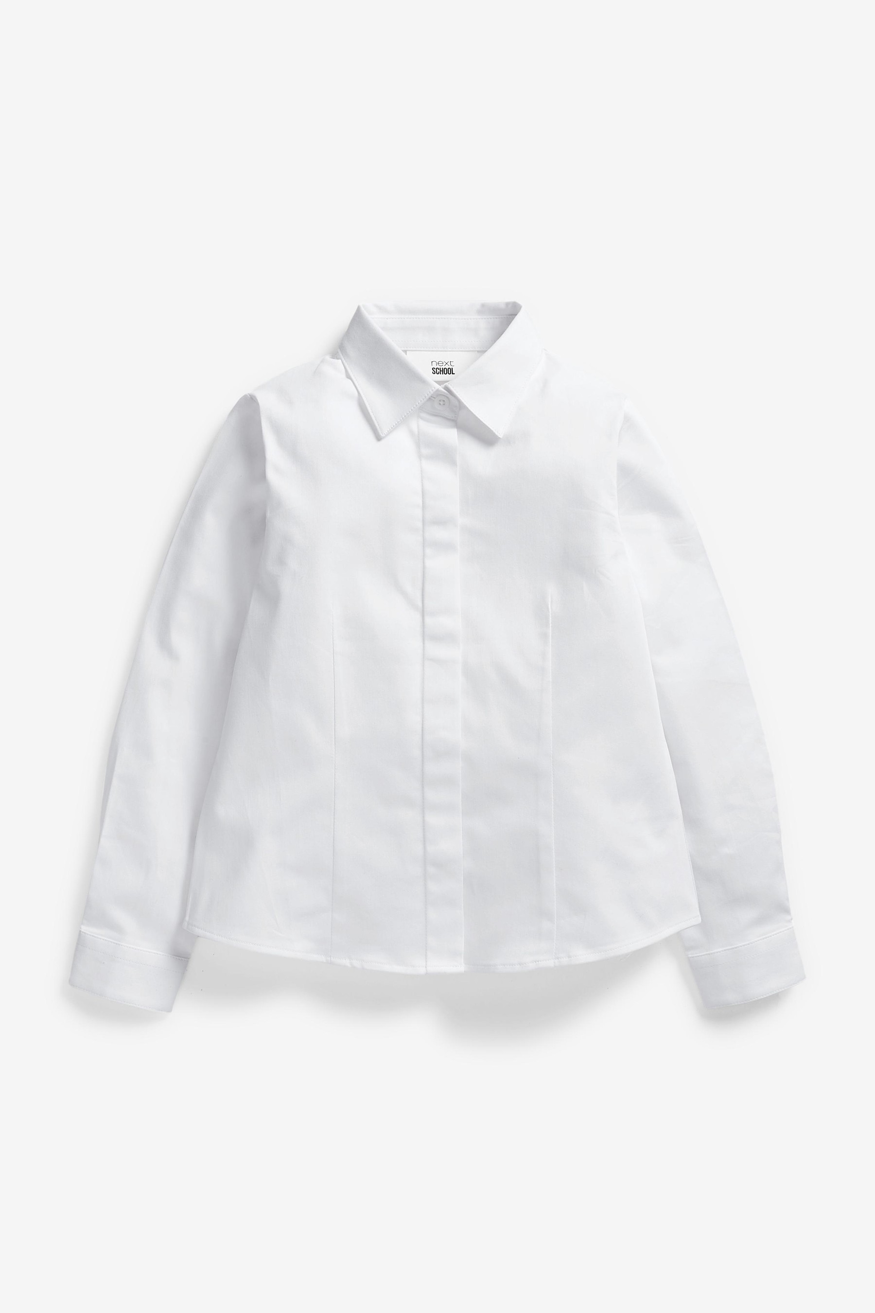 2 Pack Long Sleeve Cotton Stretch Premium School Shirts (3-17yrs)