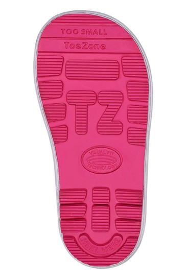 ToeZone Pink Tie Top Camo Wellies