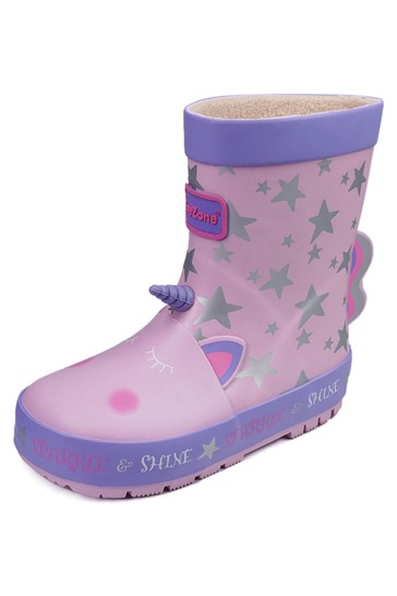 ToeZone Pink Unicorn Wellies