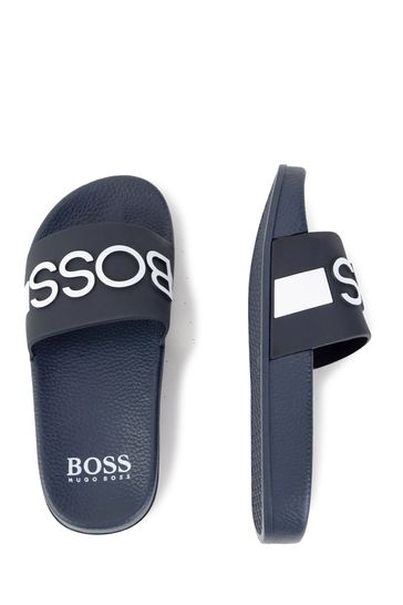 BOSS Navy Blue Logo Sliders