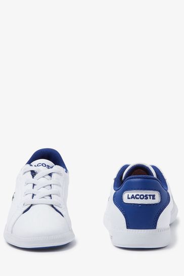 Lacoste Infant Graduate White Blue Trainers