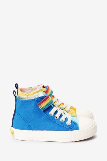 Little Bird Multicoloured Rainbow Canvas High Trainers