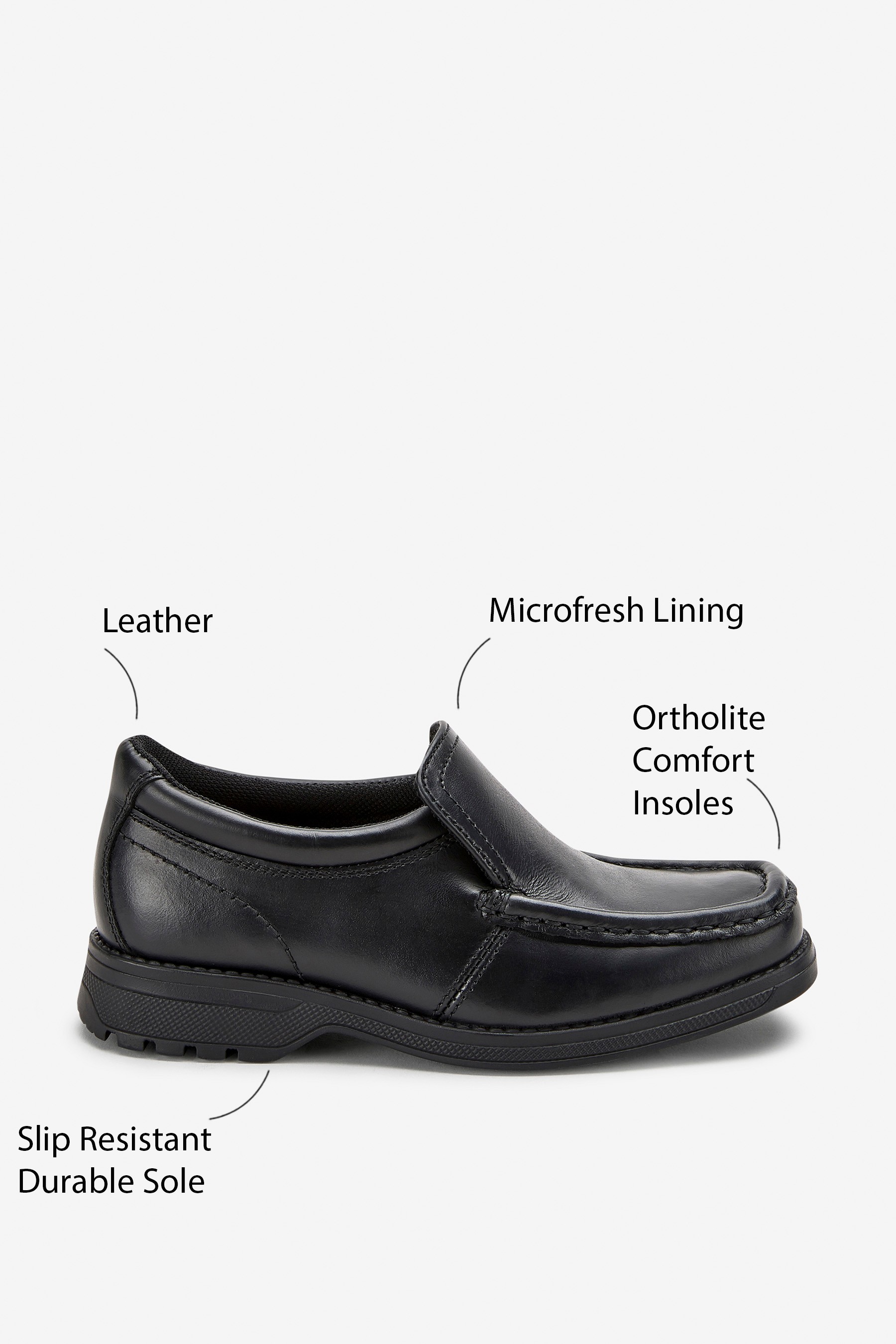 School Leather Loafer Shoes