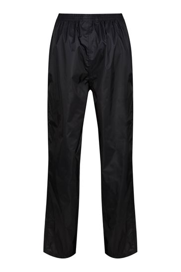 Regatta Black Pack It Waterproof Trousers