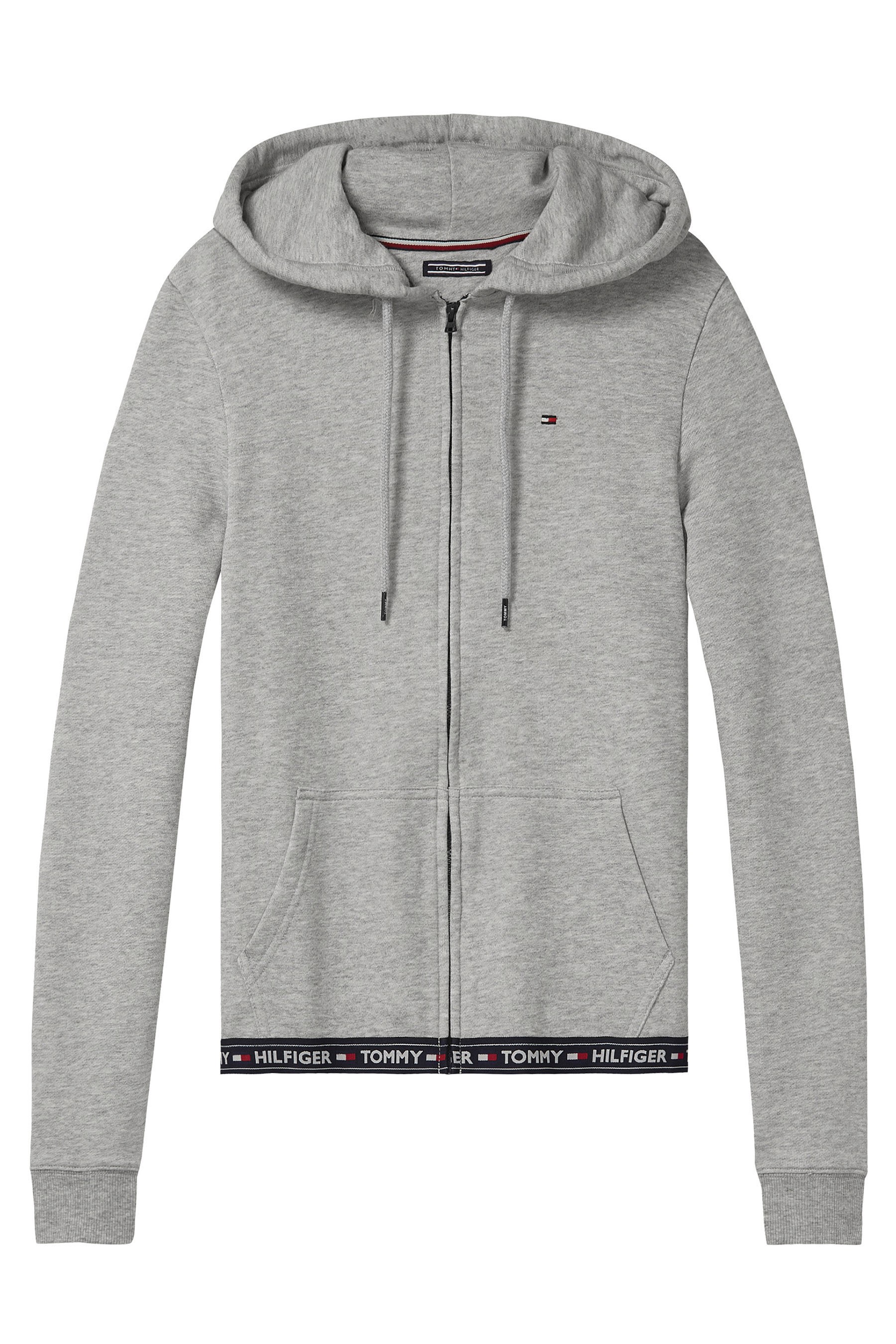 Tommy Hilfiger Grey Logo Lined Hoodie