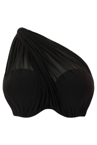 Curvy Kate Black Wrapsody Bandeau Bikini