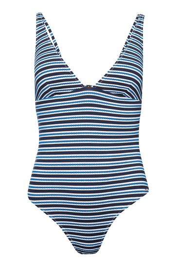 Superdry Edit Navy Blue Stripe Swimsuit