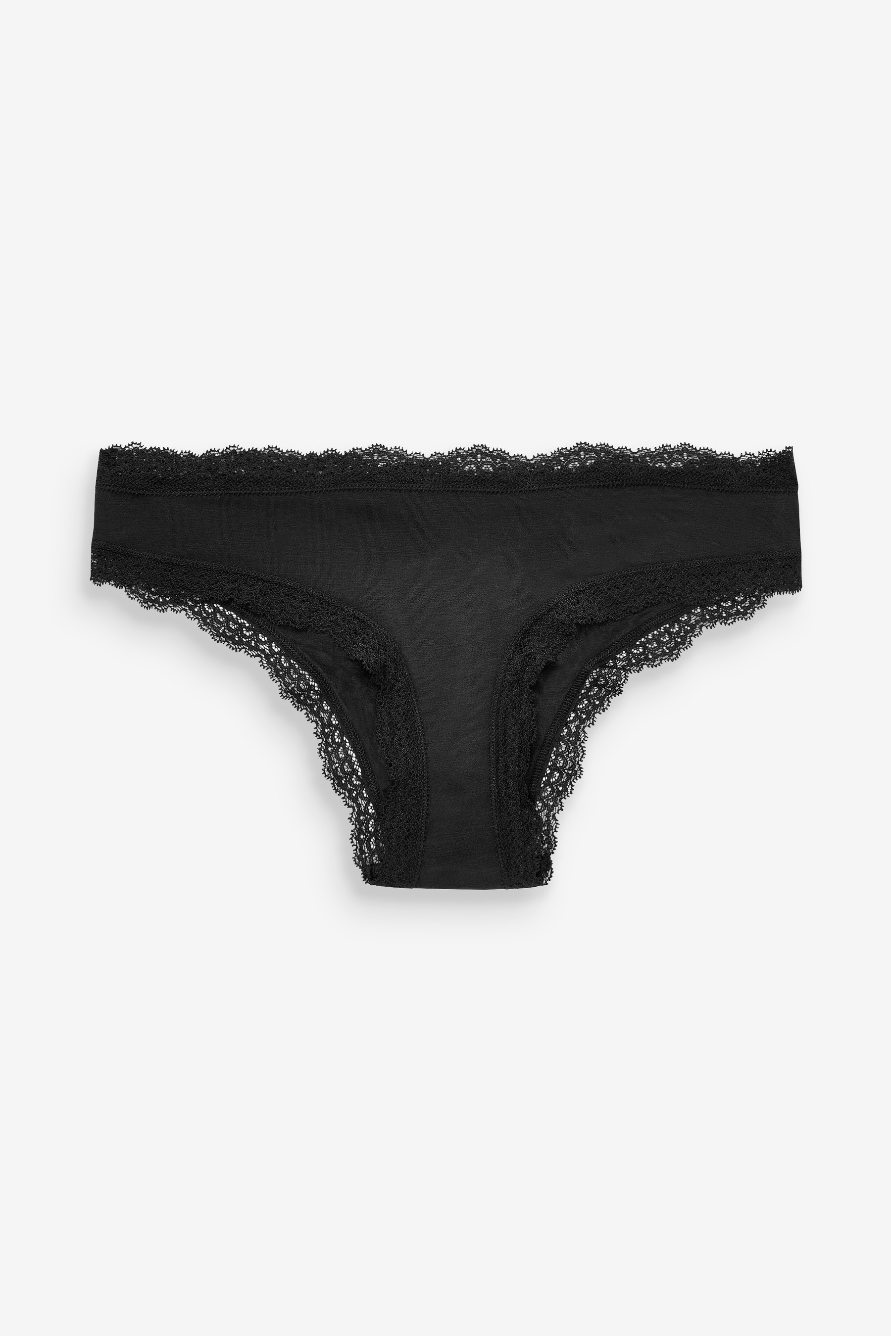 Modal And Lace Knickers 3 Pack Brazilian