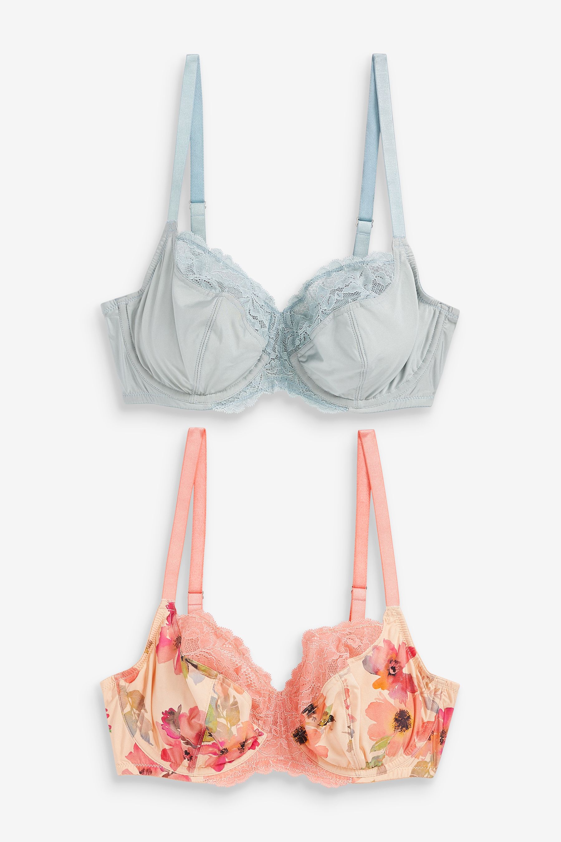 DD+ Non Pad Wired Full Cup Bras 2 Pack