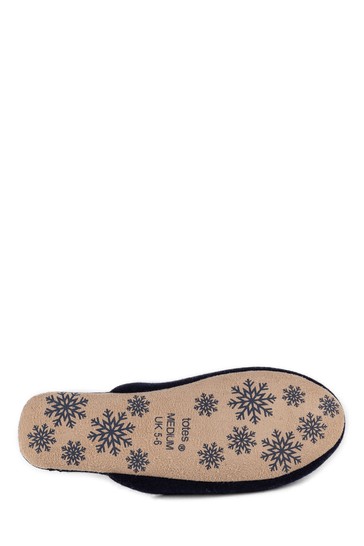 Totes Ladies Cashmere Blend Mule Slippers with Soft Sole