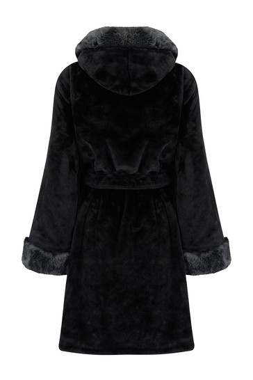 Pour Moi Faux Fur Trim Dressing Gown