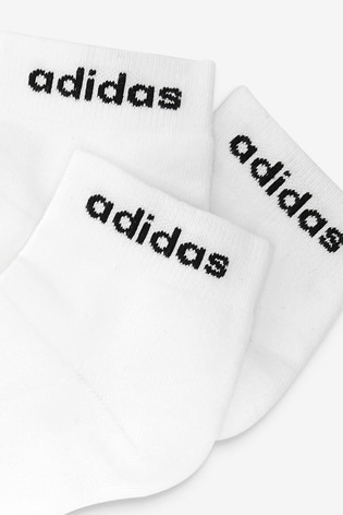 adidas Kids Linear Logo Ankle Socks Three Pack