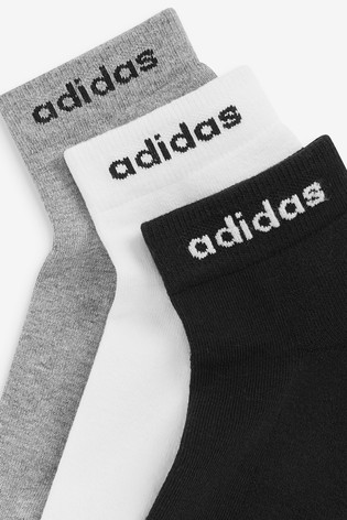 adidas Kids Linear Logo Ankle Socks Three Pack