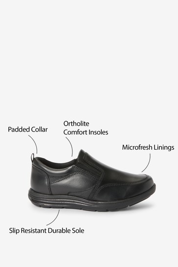 School Leather Loafers Extra wide (H)