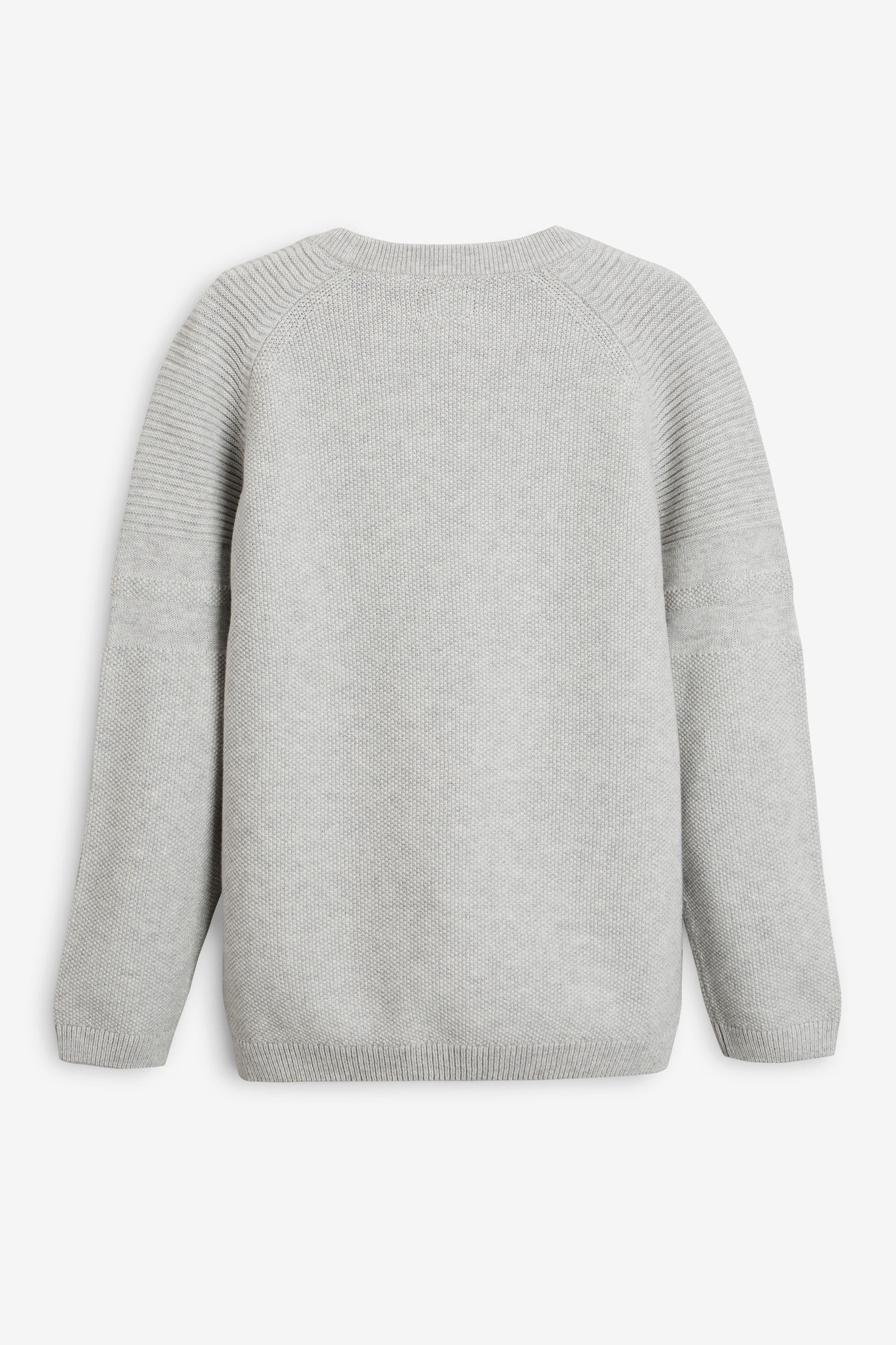 Textured Crew Jumper (3-16yrs) With Stag