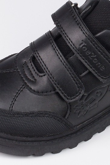 ToeZone Black Rocket Novelty School Shoes