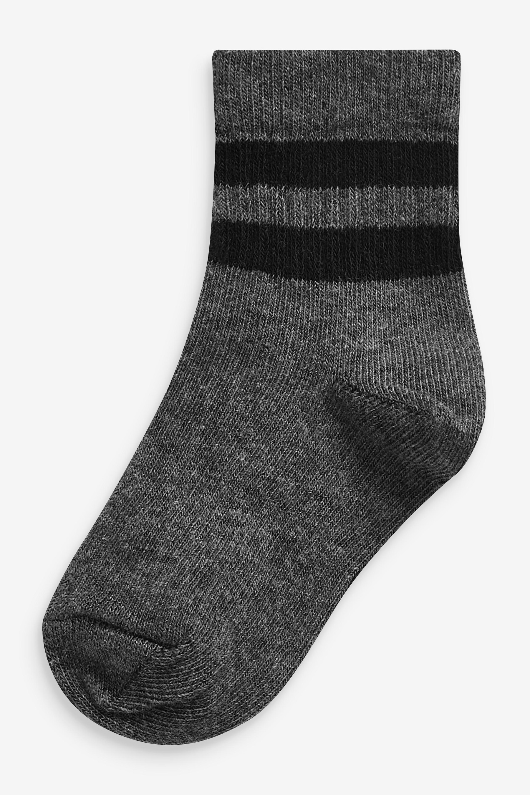 5 Pack Cotton Rich Ribbed Socks