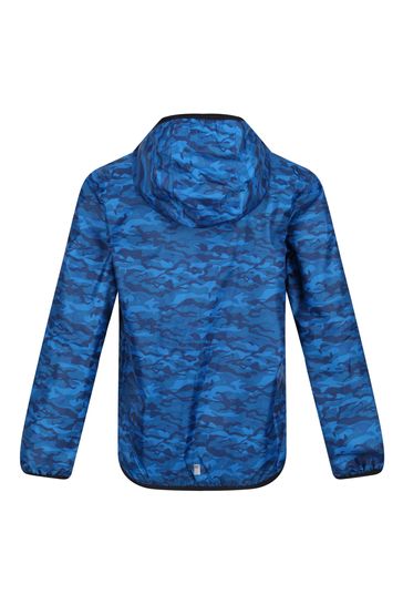 Regatta Blue Printed Lever Waterproof Shell Jacket