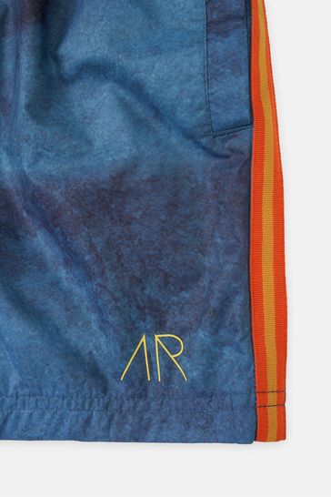 Angel & Rocket Kane Blue Tie Dye Printed Swim Shorts